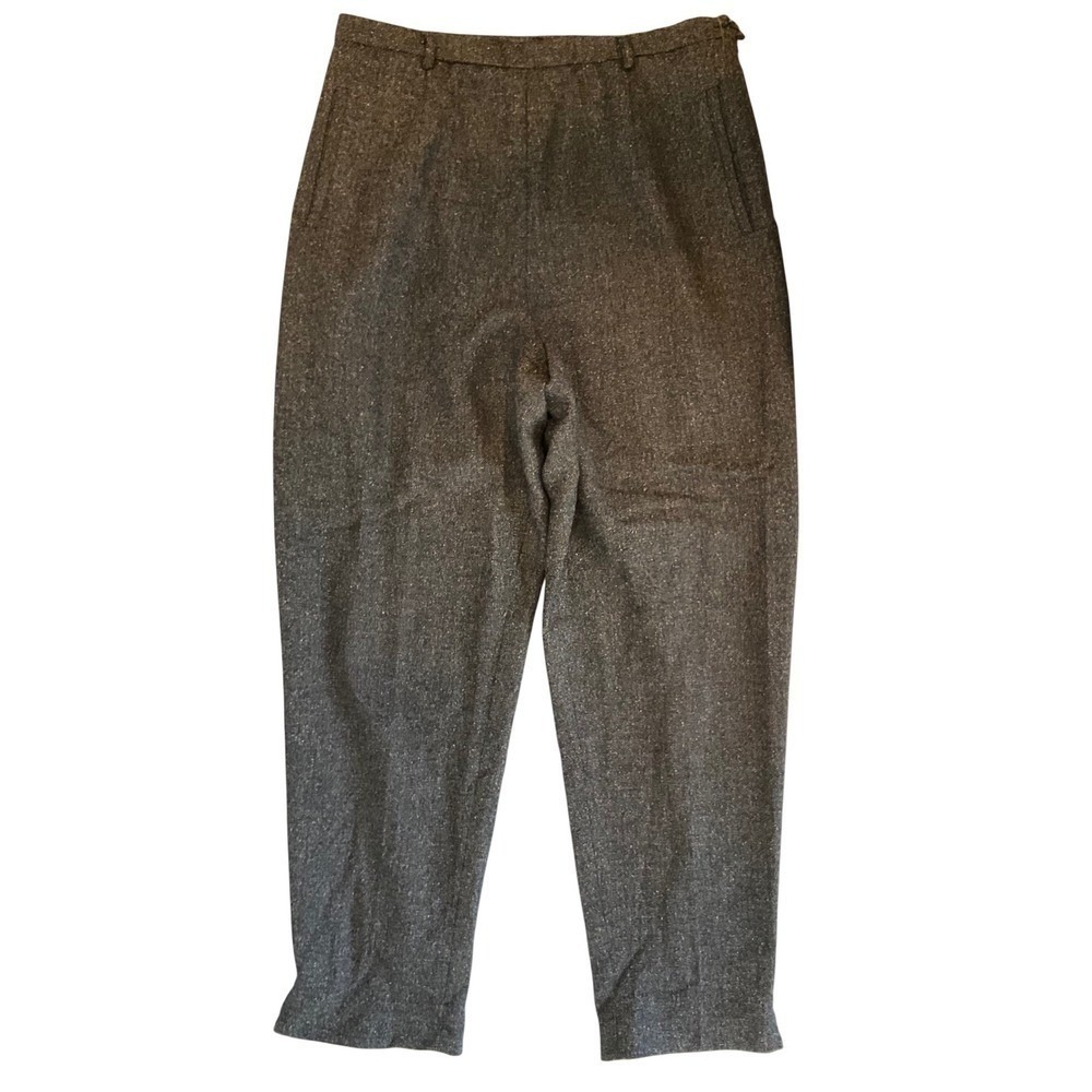 Pendleton Vintage Wool Blend Trousers Brown Speckled Tweed Pants Womens 16 USA